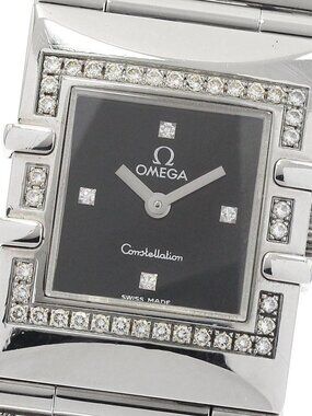 OMEGA Constellation Carre Quadra 1528.46 black Dial Quartz Ladies Watch